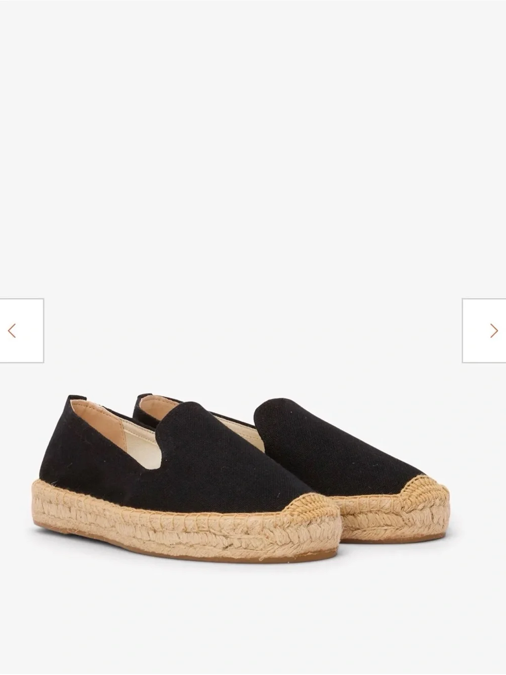 Soludos Black platform Canvas Espadrille Slip-Ons